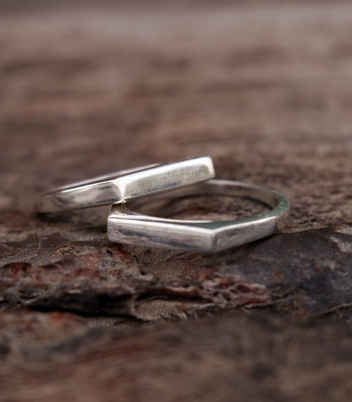 Sterling Silver Adjustable Bar Wrap Ring – handmade 925 sterling silver | Rajso Jewelry